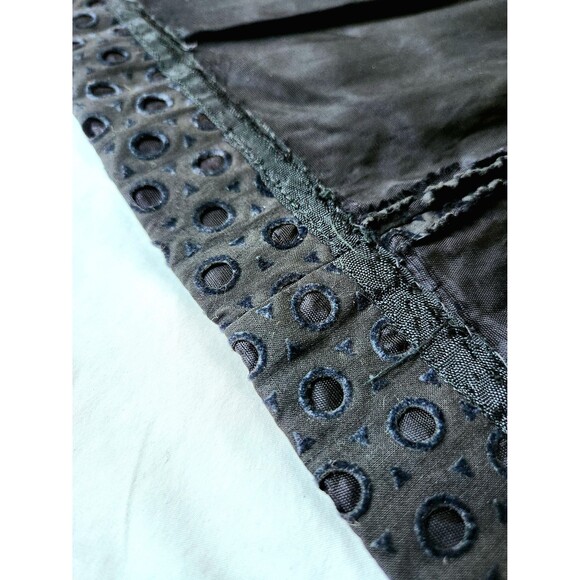 Vintage 1950s Wiggle Dress: Black Cotton Eyelet Lace, Women's S/M - Picture 8 of 11